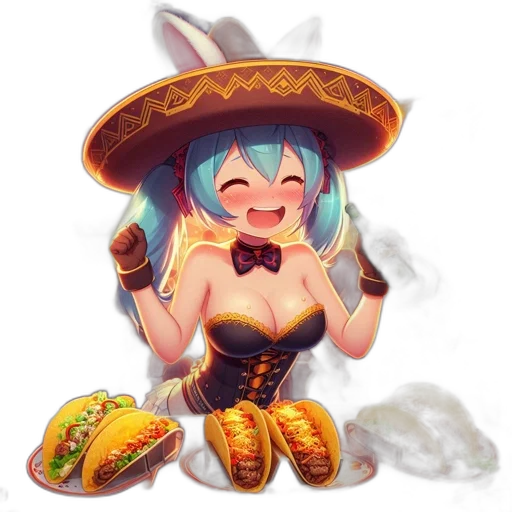 food, hat, dress, robot transparent PNG cut-out