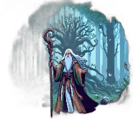 tree, dragon, staff, sword transparent PNG cut-out
