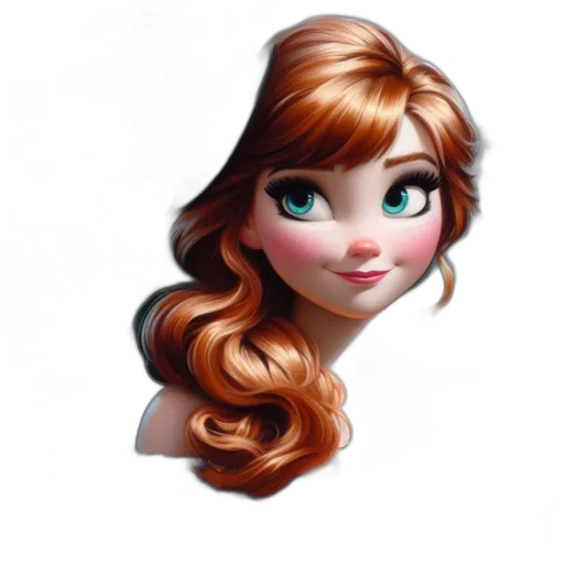 face, hair, staff, crown transparent PNG cut-out