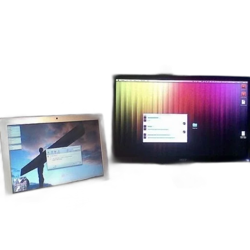 colorful, pastel, laptop, monitor transparent PNG cut-out