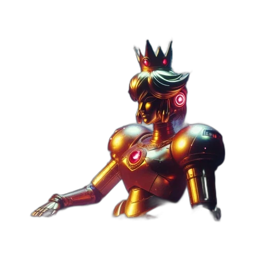 robot, crown, jewelry, weapon transparent PNG cut-out
