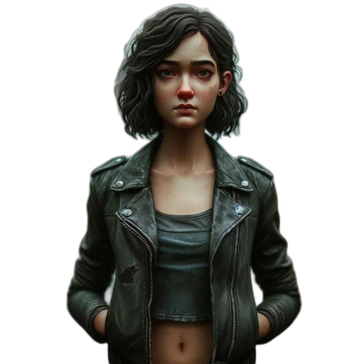 jacket, face, concept art, cyberpunk transparent PNG cut-out