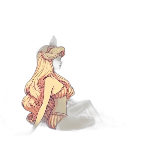 crown, dress, dragon, hair transparent PNG cut-out
