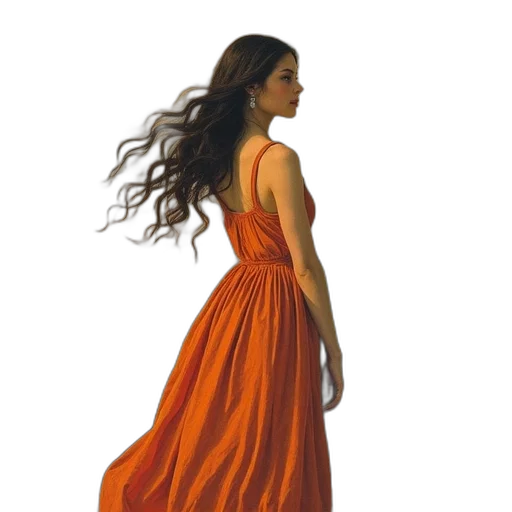 dress, hair, jewelry, crown transparent PNG cut-out