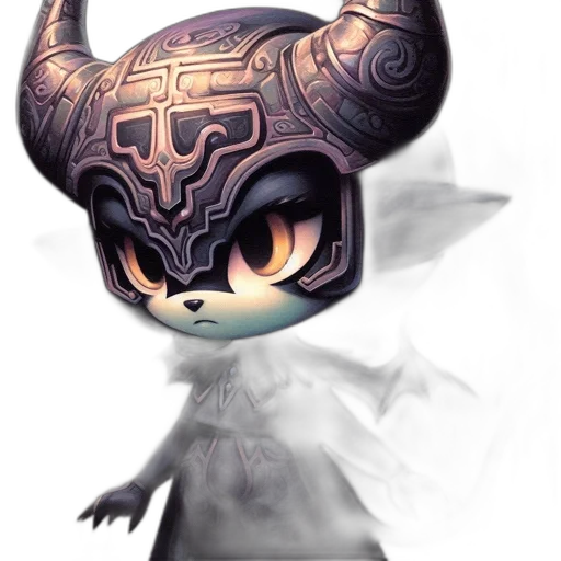 mask, dragon, staff, creature transparent PNG cut-out