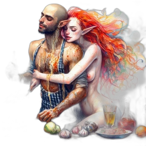 fantasy art, concept art, watercolor, photorealistic transparent PNG cut-out