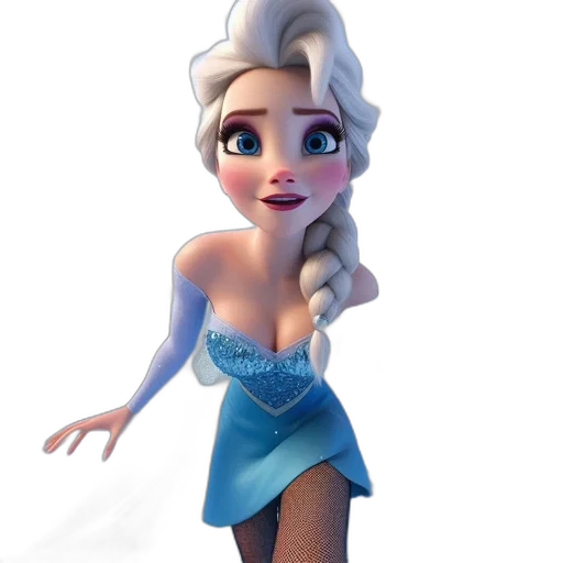 dress, 3d render, concept art, cartoon transparent PNG cut-out