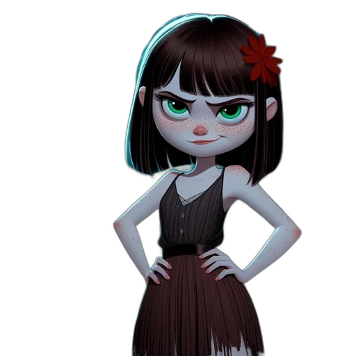dress, staff, creature, jewelry transparent PNG cut-out