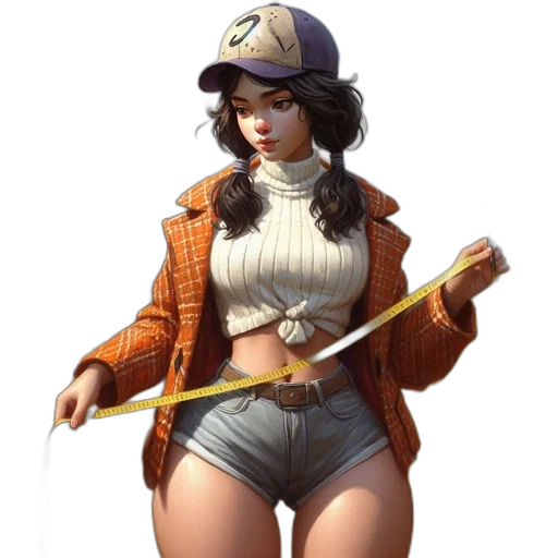 staff, weapon, hat, jacket transparent PNG cut-out