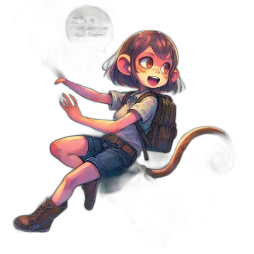 staff, creature, concept art, watercolor transparent PNG cut-out