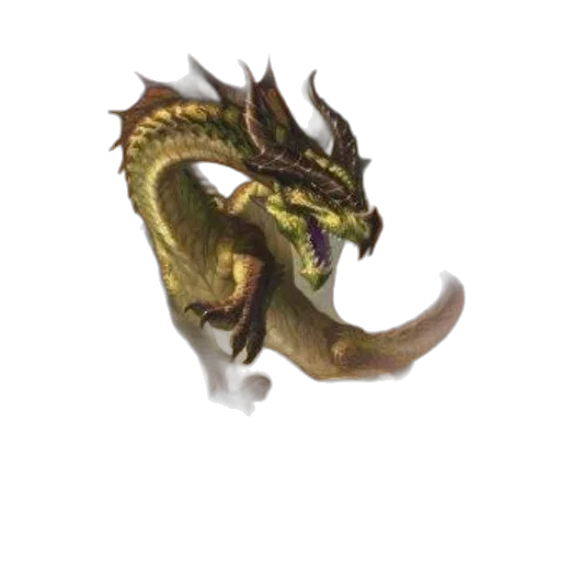 dragon, staff, creature, weapon transparent PNG cut-out