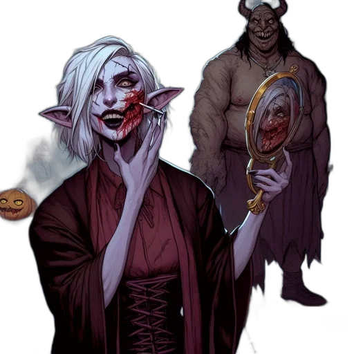 concept art, comic book art, fantasy art, dark transparent PNG cut-out