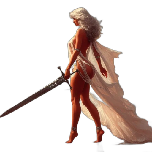 sword, staff, dress, weapon transparent PNG cut-out