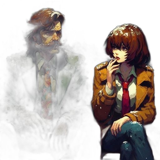 jacket, comic book art, concept art, pixel art transparent PNG cut-out