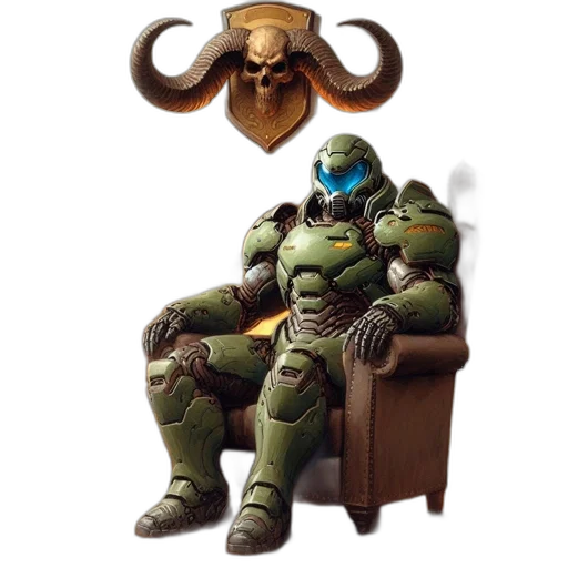 robot, furniture, mask, concept art transparent PNG cut-out