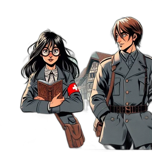 jacket, comic book art, concept art, anime transparent PNG cut-out