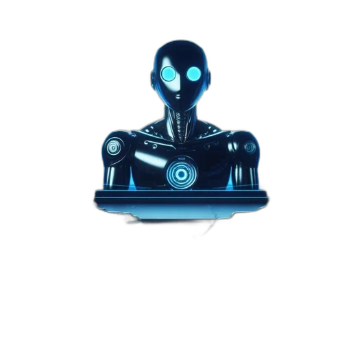 robot, mask, staff, 3d render transparent PNG cut-out