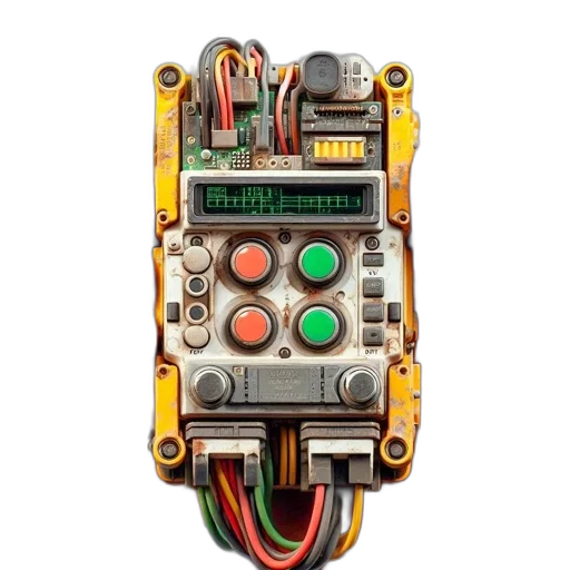 robot, jewelry, staff, cyberpunk transparent PNG cut-out