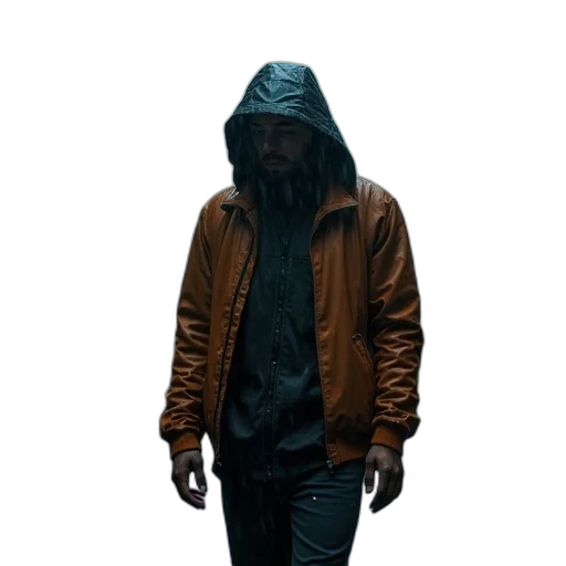 jacket, mask, staff, face transparent PNG cut-out