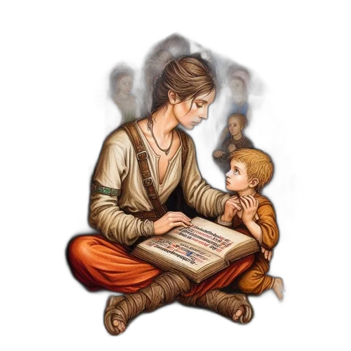 fantasy art, oil painting, concept art, pixel art transparent PNG cut-out