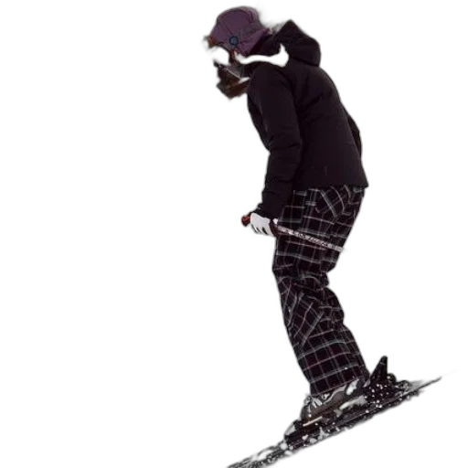 staff, jacket, skier, plaid transparent PNG cut-out