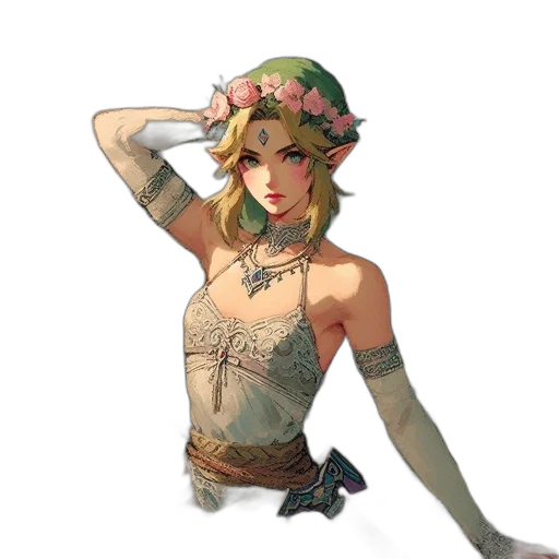 hat, dress, crown, staff transparent PNG cut-out