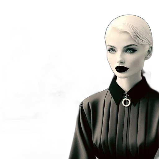 jewelry, face, dress, robot transparent PNG cut-out