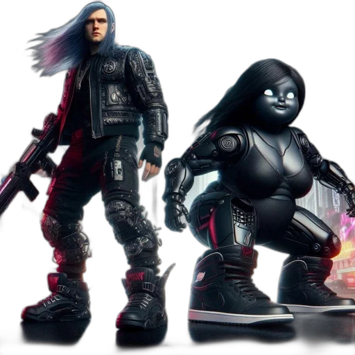 concept art, cyberpunk, 3d render, futuristic transparent PNG cut-out