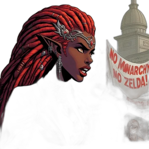 concept art, comic book art, fantasy art, red transparent PNG cut-out