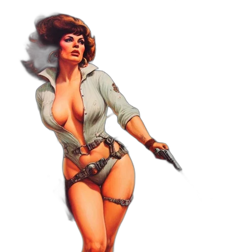 weapon, comic book art, concept art, pixel art transparent PNG cut-out
