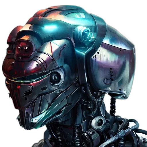 robot, mask, face, weapon transparent PNG cut-out