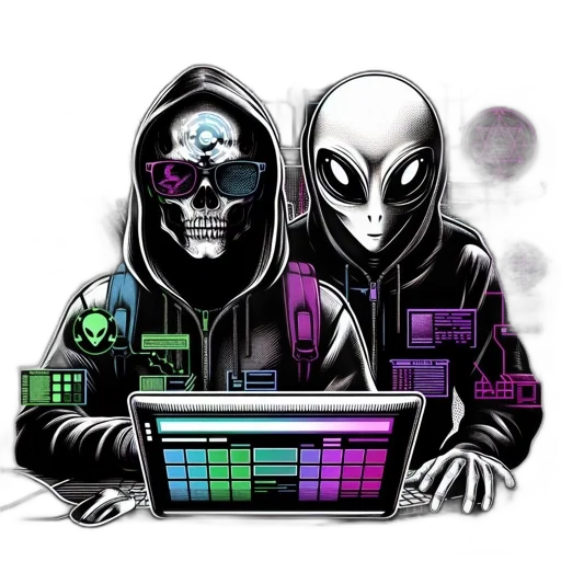 jacket, mask, cyberpunk, pixel art transparent PNG cut-out