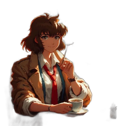 jacket, food, staff, face transparent PNG cut-out