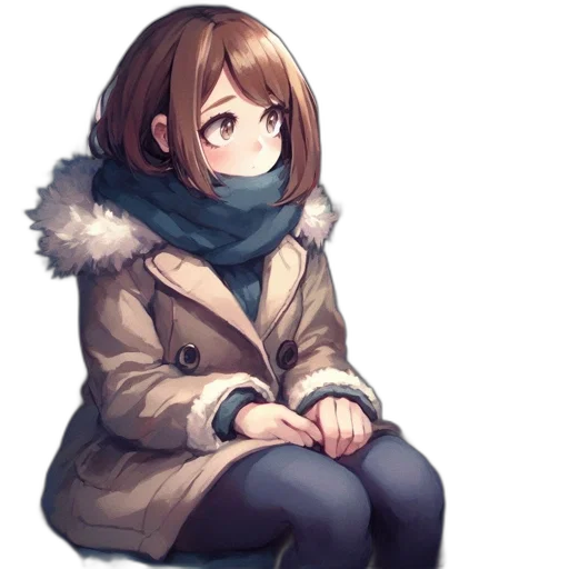 jacket, staff, face, creature transparent PNG cut-out