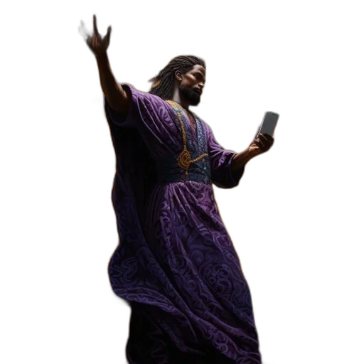 dress, staff, animal, weapon transparent PNG cut-out