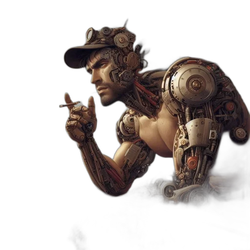 robot, weapon, concept art, fantasy art transparent PNG cut-out