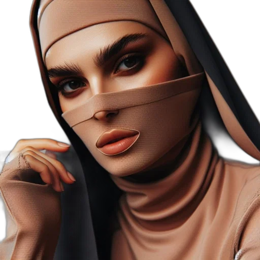 face, jewelry, mask, photorealistic transparent PNG cut-out