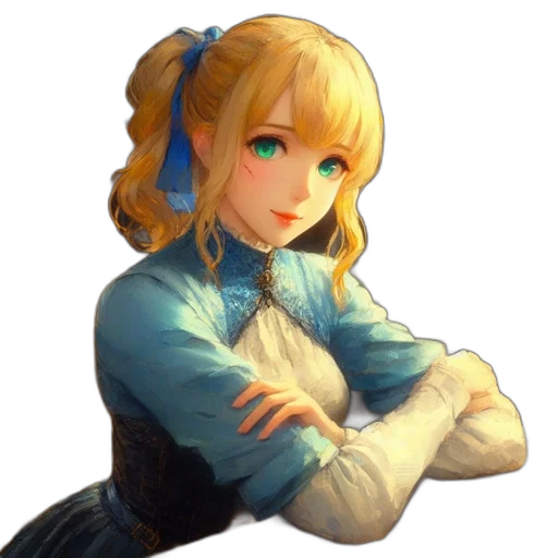 staff, dress, face, crown transparent PNG cut-out