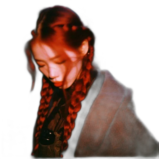 jacket, hair, staff, face transparent PNG cut-out