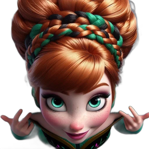 face, crown, hair, jewelry transparent PNG cut-out