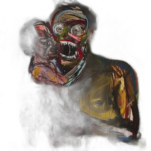 mask, face, creature, jacket transparent PNG cut-out