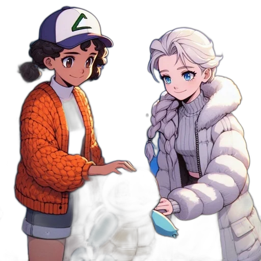 jacket, hat, pixel art, vaporwave transparent PNG cut-out