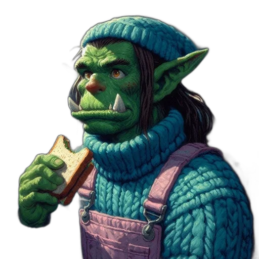 staff, face, food, creature transparent PNG cut-out
