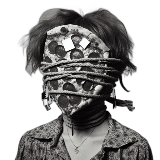 mask, face, jacket, jewelry transparent PNG cut-out