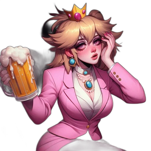 crown, staff, dress, pixel art transparent PNG cut-out