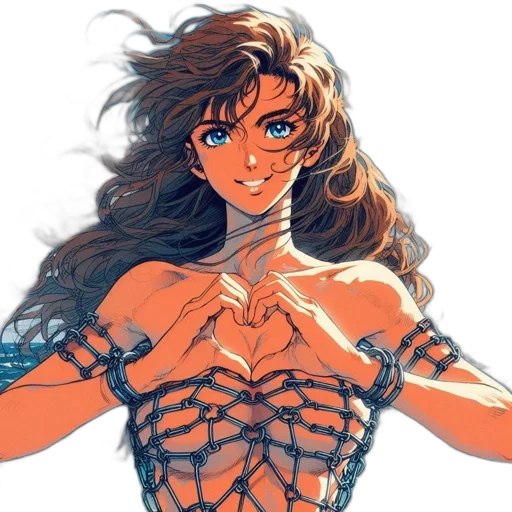dress, anime, vaporwave, cyberpunk transparent PNG cut-out