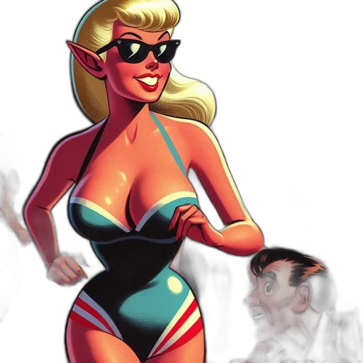 comic book art, concept art, cartoon, photorealistic transparent PNG cut-out