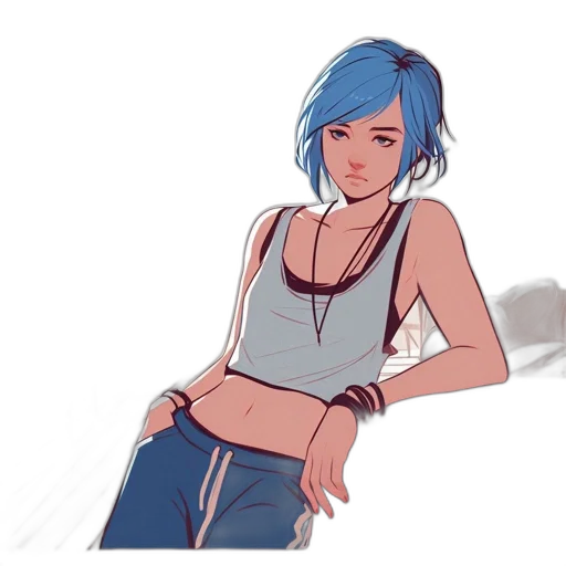 dress, concept art, anime, comic book art transparent PNG cut-out