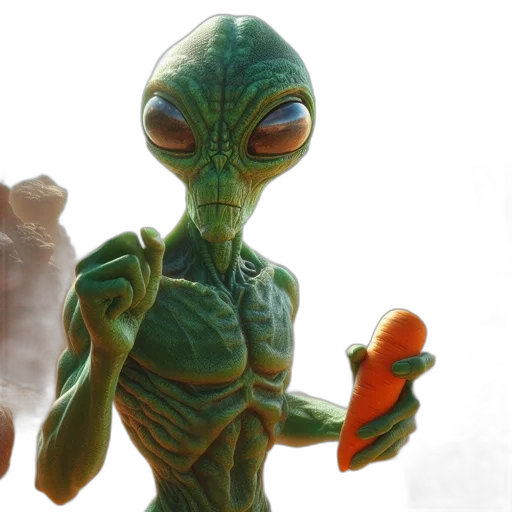 creature, concept art, 3d render, outer space transparent PNG cut-out