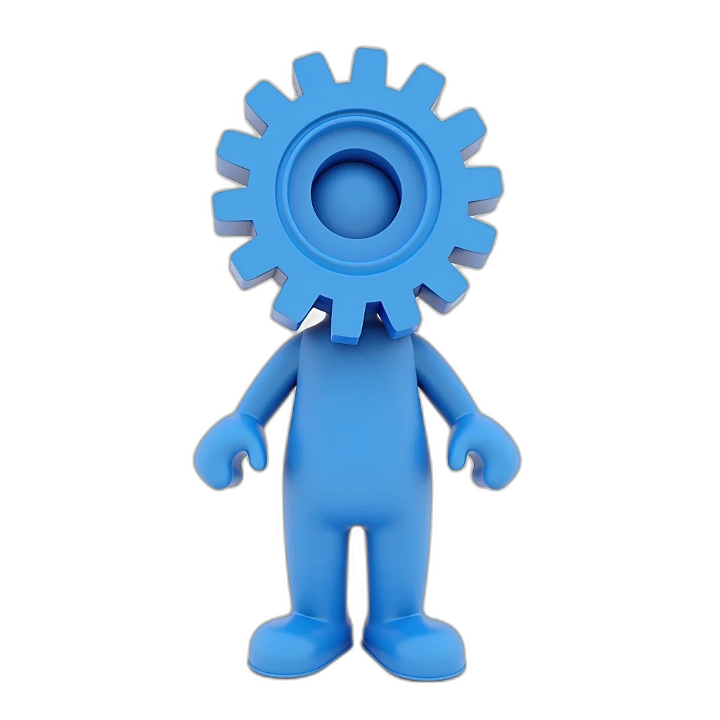 robot, staff, 3d render, concept art transparent PNG cut-out